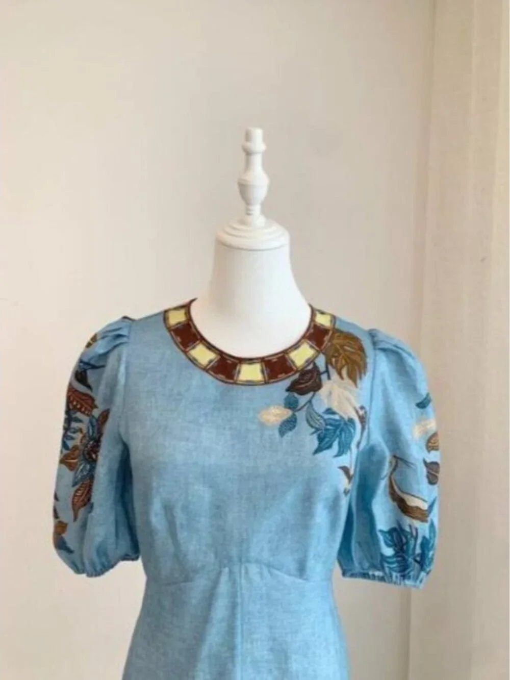 Alemais Georgie Midi Dress in Blue - Picture 5 of 13